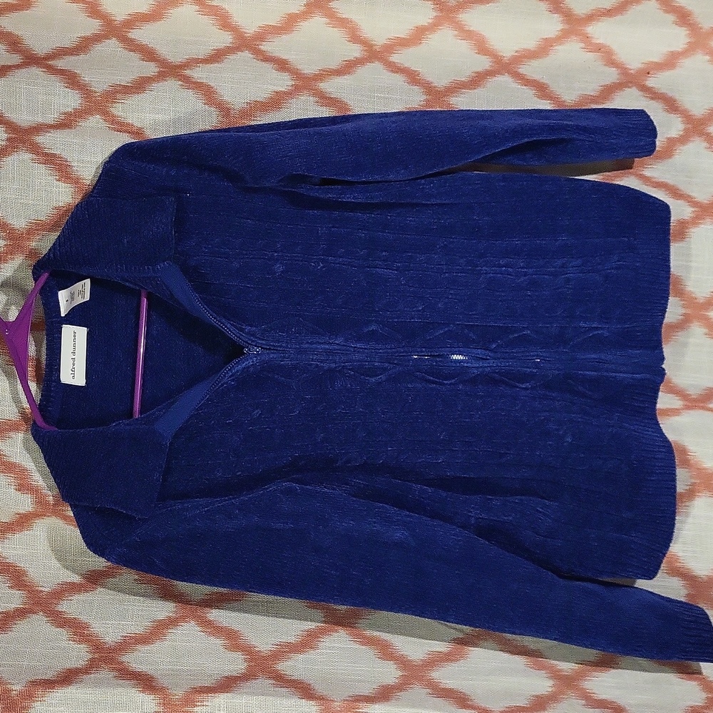 Navy Blue Zipper Jacket